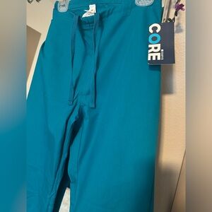 Core teal scrub pants
